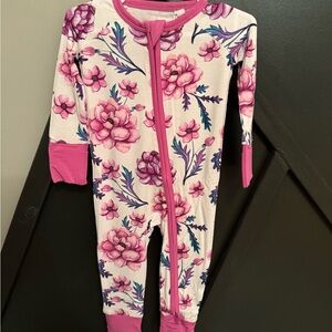 Floral Pink and Purple Kids Zippie